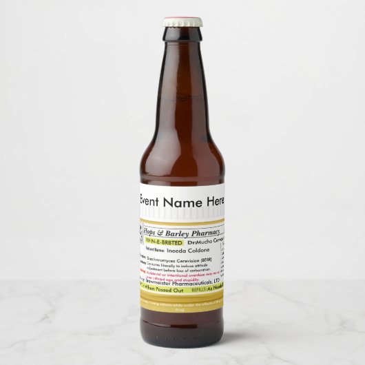 Grappig RX Bier Label Bier Etiket (Voorkant)