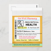 Grappig RX-recept voor gezondheid Briefkaart (Voorkant / Achterkant)