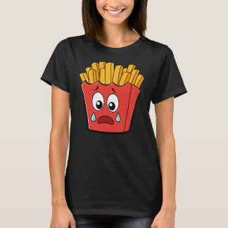 Grappig Sad Fast Food Vector Ontwerp T-shirt