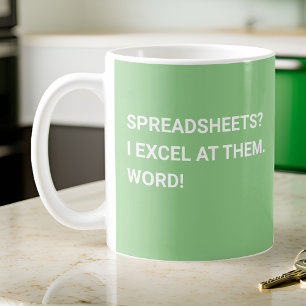 Grappig Sage Green-spreadsheet Koffiemok