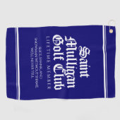 Grappig Saint Mulligan Golf Club Levenslang Lid Golfhanddoek (Horizontaal)