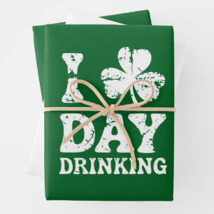 Grappig Saint Patricks Day Feest St Pats Grappige Inpakpapier Vel