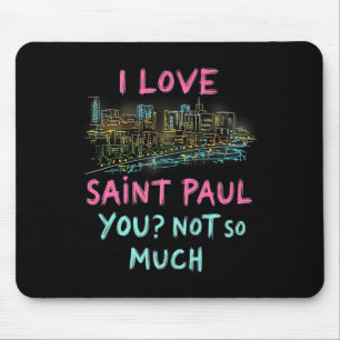 Grappig Saint Paul Minnesota Night Skyline P Muismat