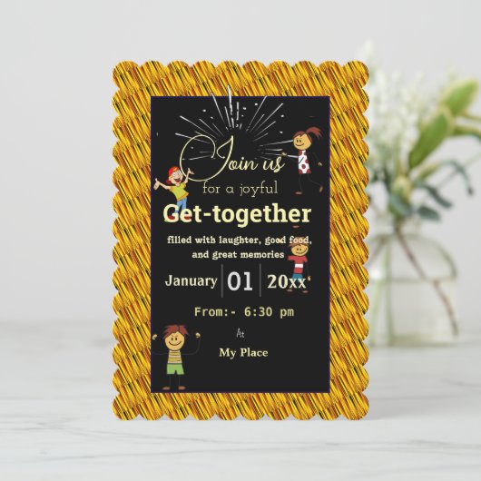 Grappig samenzijn kaart (Staand voorkant)