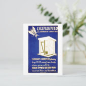 Grappig "Sanitary Privy" Outhouse Briefkaart (Staand voorkant)