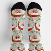 Grappig Santa Face kerstpatroon Sokken (Top)