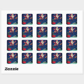 Grappig Santa Kerst sticker (Vel)