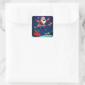 Grappig Santa Kerst sticker (Tas)