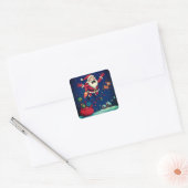 Grappig Santa Kerst sticker (Envelop)