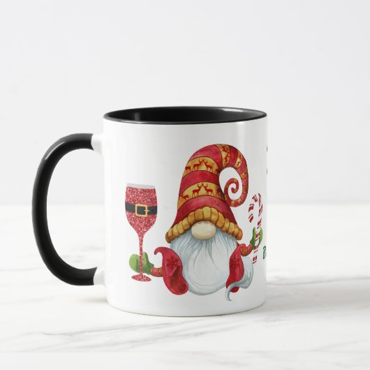 Grappig Santa Party Gnome Mok (Links)