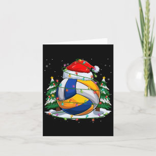 Grappig Santa Volleybal Ball & Camp; Net Christmas Kaart