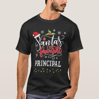 Grappig Santa's favoriete Principal Christmas Gift T-shirt