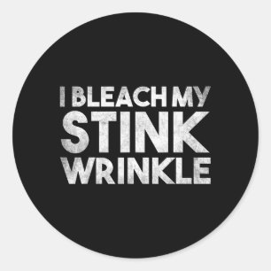 Grappig Sarcasisch Bleek Stank Rimpel Humoristisch Ronde Sticker