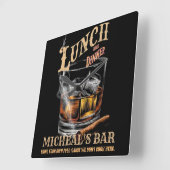 Grappig Sarcasme Drink Humor Vierkante Klok (Hoek)