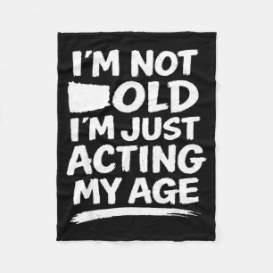 Grappig sarcasme grap grap humor grap oude leeftij fleece deken