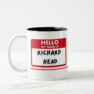 Grappig Sarcasme — Hallo Mijn Naam Is Richard Hoof Tweekleurige Koffiemok