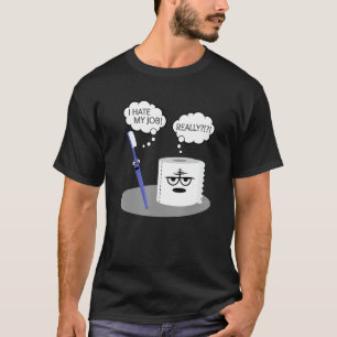 Grappig sarcasme Ik haat mijn baan echt tandenbors T-shirt