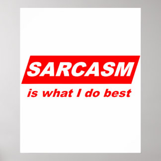 Grappig Sarcasme is wat ik het beste doe Nerdy Gi Poster