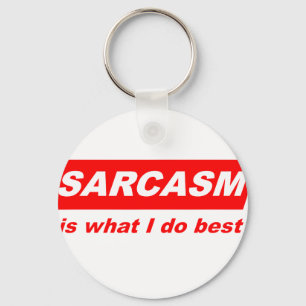 Grappig Sarcasme is wat ik het beste doe Nerdy Gi Sleutelhanger