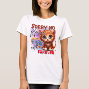 Grappig sarcasme kat geplakt woord kunst t-shirt