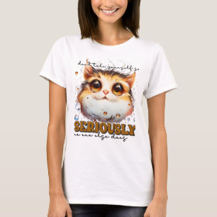 Grappig sarcasme kattenwoordkunst t-shirt