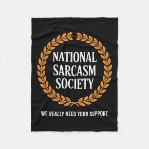 Grappig Sarcasme Maatschappij Witty Quote Sarcasti Fleece Deken