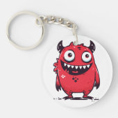 Grappig Sarcasme Monster Minimalist Keepsake Sleutelhanger (Voorkant)