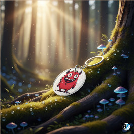 Grappig Sarcasme Monster Minimalist Keepsake Sleutelhanger