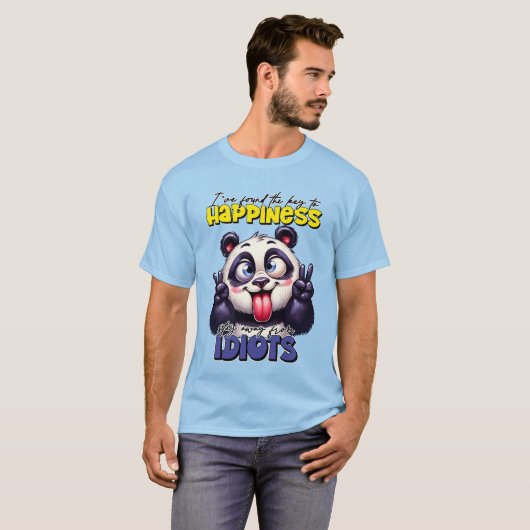 Grappig sarcasme panda beer unisex t-shirt (Voorkant volledig)