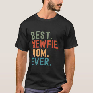 Grappig sarcastisch Beste Newfie Moeder Ooit Retro T-shirt