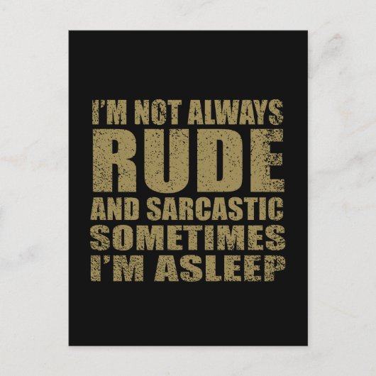 Grappig sarcastisch citaat humor sarcasme introver briefkaart (Voorkant)