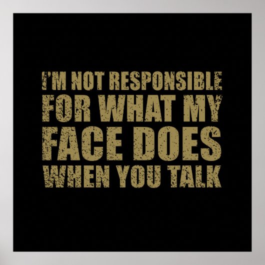 Grappig sarcastisch citaat humor sarcasme introver poster (Voorkant)