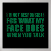 Grappig sarcastisch citaat humor sarcasme introver poster (Voorkant)