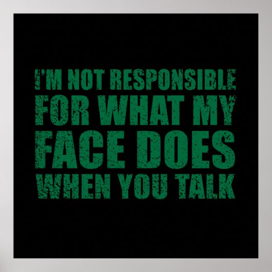 Grappig sarcastisch citaat humor sarcasme introver poster (Voorkant)