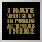 Grappig sarcastisch citaat humor sarcasme introver poster (Voorkant)