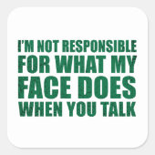 Grappig sarcastisch citaat humor sarcasme introver vierkante sticker (Voorkant)