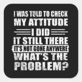 Grappig sarcastisch citaat humor sarcasme introver vierkante sticker (Voorkant)