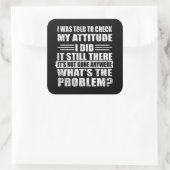 Grappig sarcastisch citaat humor sarcasme introver vierkante sticker (Tas)