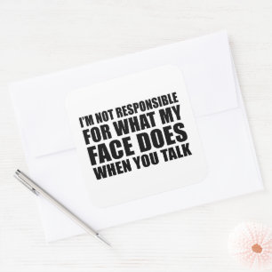 Grappig sarcastisch citaat humor sarcasme introver vierkante sticker