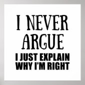 Grappig sarcastisch citaat volwassen humor sarcasm poster (Voorkant)