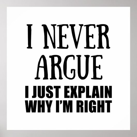 Grappig sarcastisch citaat volwassen humor sarcasm poster (Voorkant)