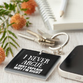 Grappig sarcastisch citaat volwassen humor sarcasm sleutelhanger (Voorkant Rechts)