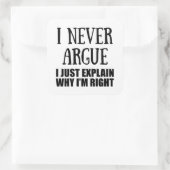 Grappig sarcastisch citaat volwassen humor sarcasm vierkante sticker (Tas)