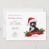 Grappig Sarcastisch Kat Santas Pet Kerstfeest Kaart (Voorkant)
