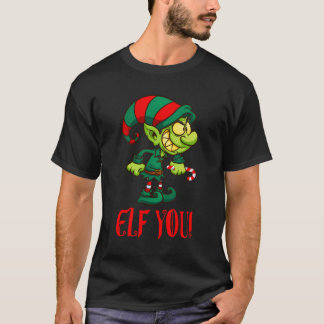 Grappig sarcastisch kerst elf u Mannen vrouwen vol T-shirt