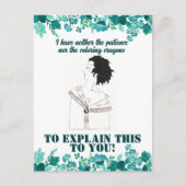 Grappig Sarcastisch Line Art Vrouw Briefkaart (Voorkant)