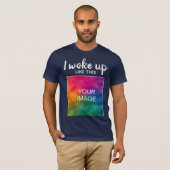 Grappig sarcastisch modern werd ik wakker zoals di t-shirt (Voorkant volledig)