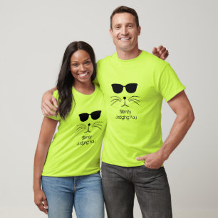 Grappig Sarcastisch Stilzwijgend Oordelende Kat T- T-shirt