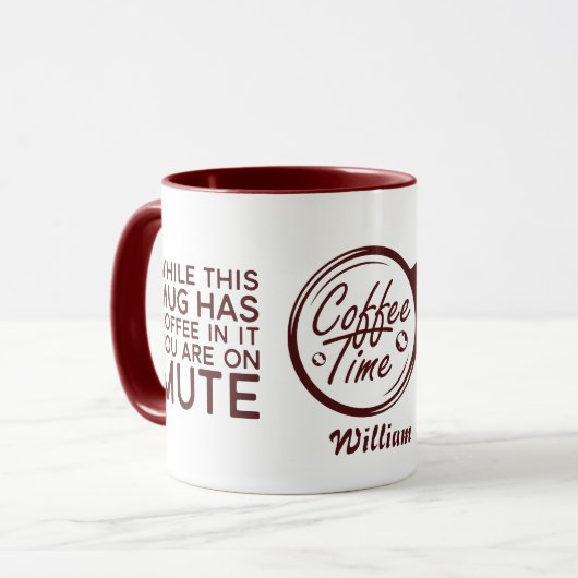 Grappig Sarcastisch terwijl deze Mok er koffie in  (Voorkant links)