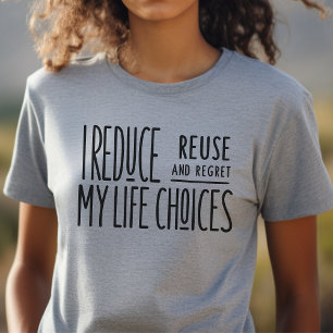 Grappig, sarcastisch, verminderen, hergebruik, rec Tri-Blend shirt